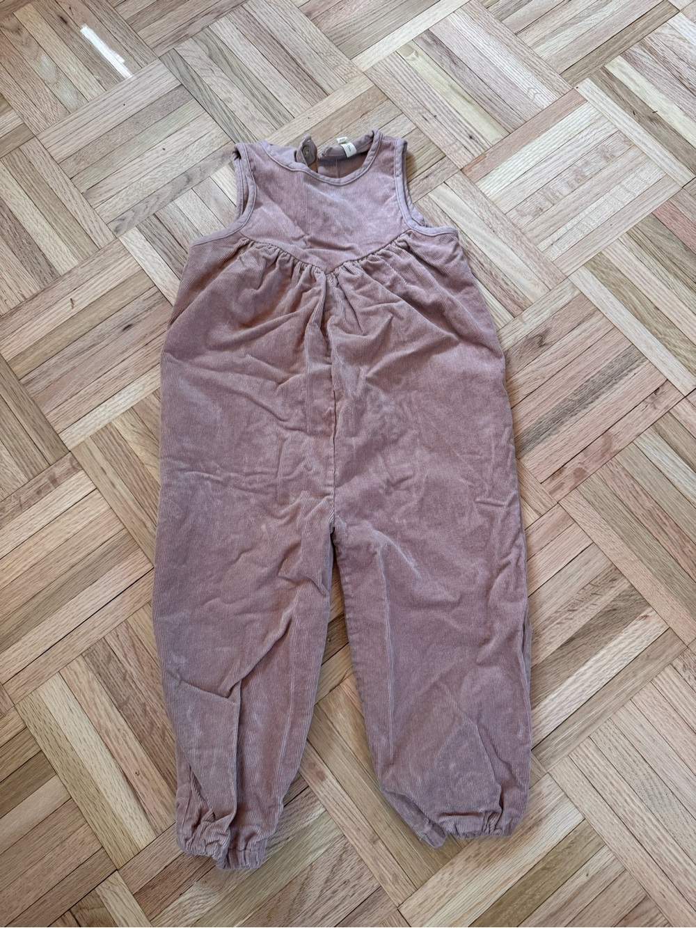 Quincy Mae Dusty Rose Corduroy Girls Jumpsuit